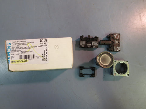 New Lot of 2 SIEMENS 3SB36450AA71 Push Button Clear