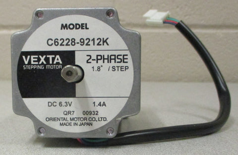 Oriental Motor C62289212K Vexta Stepping Motor 2 Phase 1.8 Deg. Step 1/4" Shaft