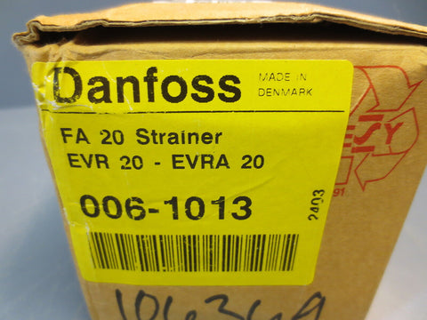 Danfoss FA-20 3/4" Strainer EVR 20-EVRA 20 P/N: 006-1013 New