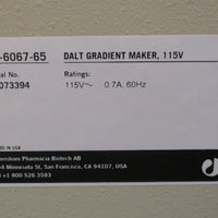 Amersham Pharmacia Biotech 80606765 Ettan DALT II Gradient Maker, 115V