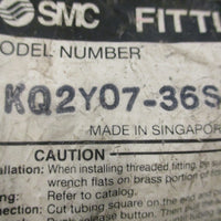 SMC KQ2Y0736S Male Run Tee Fittings 1/4" P2C to 3/8" NPT Bag of 10 Sealed