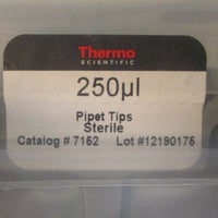 7 Boxes of 96 Thermo Scientific 7152 Sterile Pipet Tips Pippette 250 uL 672 Tips