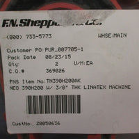 Lot of 2| F.N. Shepard&Co Neoprene Timing Belt: TN390H200AK, NEO 390H200