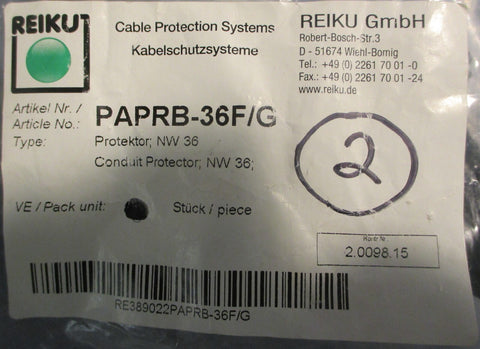 Reiku Cable Protection Systems PAPRB36F/G Conduit Protector NW 36 Lot of 2