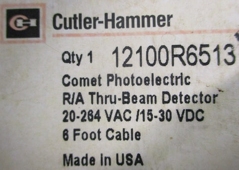 Eaton Cutler Hammer 12100R6513 Photoelectric ThruBeam Detector 20264VAC