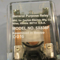 Dayton 5X838F Relay 120V 50/60Hz 12A 120VAC 10A 28VDC Lot of 4