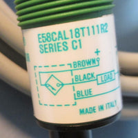 Cutler-Hammer E58CAL18T111R2 Ser C1, 10-30 VDC Photoelectric Tubular Sensor NOS