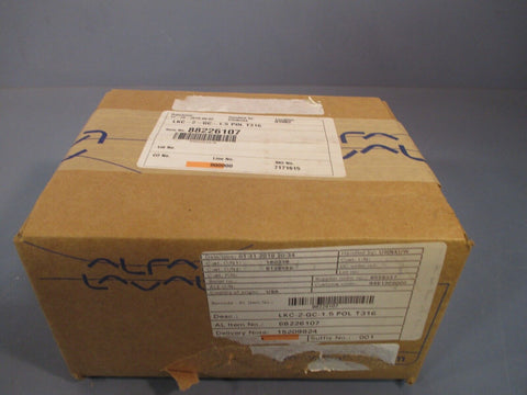 ALFA LAVAL CHECK VALVE 88226107 OEM LKC-2-GC-1.5 POL T316 FACTORY SEALED