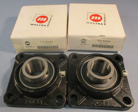 Moline Bearing Co UCF208-24 4-Bolt Flange Mount Bearing 1-1/2" Bore (Lot of 2)