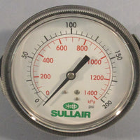 SULLAIR 250007798 Pressure Gauge Replacement 01400 kPa 0200 psi