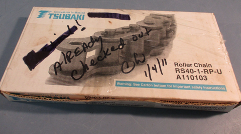Tsubaki RS40-1-RP-U Roller Chain 240 Links 10Ft Riveted A110103 #40