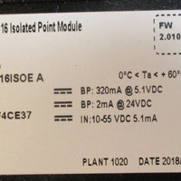 Allen Bradley 1756IB16ISOE Ser A ControlLogix 16 Isolated Point Module FW 2.010