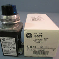 ALLEN BRADLEY Cluster Pilot Light Blue/Green 2 Unit 120V Type 13 800TPC216XBXG