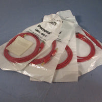 Lot of (5) Pomona Stackable Mini Banana Plug Patch Cord, Red Cable 1081-60-2