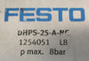 Festo DHPS-25-A-NC Parallel Gripper 1254051 8 Bar Max Pressure