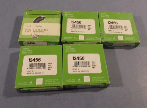 Lot of (5) SKF Oil Shaft Seal 12456