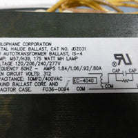 Holophane Corporation Metal Halide Ballast JDZ031 NEW
