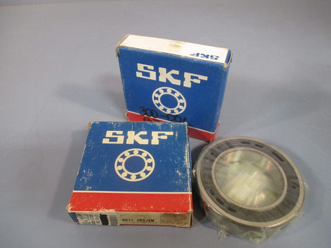 Lot of (2) SKF Deep Groove Ball Bearing 6011 2RSJEM