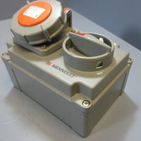 Mennekes Switched & Interlocked Receptacle 20A 1 Ph 125/250V 1/2.5HP ME 420HMI12