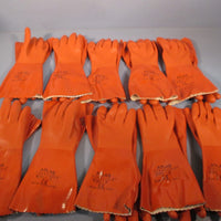 Lot of (10) Atlas Double Dipped Vinyl Oil Chemical Resistant Gloves Small 620S