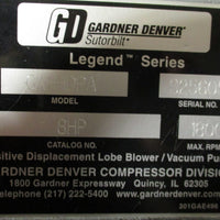 Gardner Denver Sutorbilt GAHHDPA Rotary Positive Displacement Lobe Blower 8HP