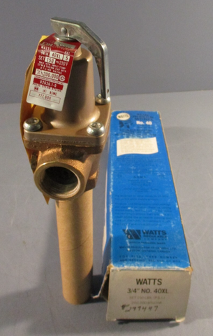 Watts 3/4" NO. 40XL-5 Automatic Reseating T&P Relief Valve, 150 PSI, 210F