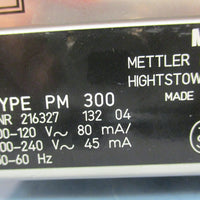 Mettler Toledo PM300 Analytical Lab Scale Digital 5060Hz 200240V  45mA