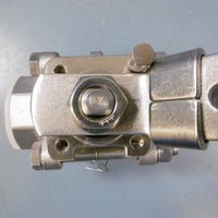 AT Controls 1" 55TH0100XXX 3 Piece Air Operated Manual Ball Valve