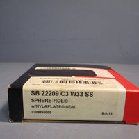 McGill SPHEREROL w/NYLAPLATE SEAL SPHERICAL BALL BEARING SB 22209 C3 W33 SS