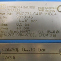 Endress Hauser Cerabar PMC731G41P1M1DL4 Pressure Transmitter 30VDC 010bar