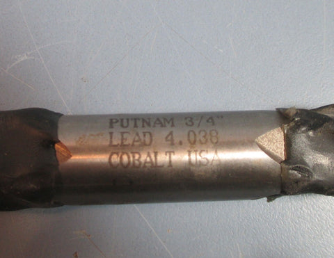 Putnam 3/4" Cobalt Professionally CNC Resharpened Double End Mill Used