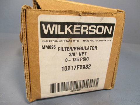 WILKERSON FILTER/REGULATOR "3/8" NPT 0125 PSIG 10217F2982