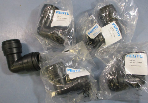 (Lot of 5) Festo 177694 Push In L Connector CQL22 22mm 0.95bar…15bar