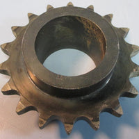 Lot of 2 Steel 60C18 Sprockets 18 Teeth and 2.043" Straight Bore Used
