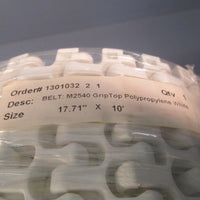 HABASIT 10" x 17.71" PLASTIC MODULAR BELT GRIP TOP POLYPROPYLENE WHITE M2540