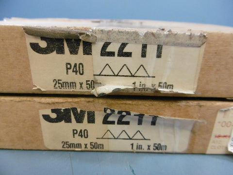 3M P40 40 Grit 50 Yard Utility Cloth Roll Abrasive 1" 2 pcs