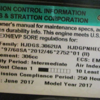 Briggs & Stratton XR1450 Horizontal Small Engine 19N1370052F1 305cc