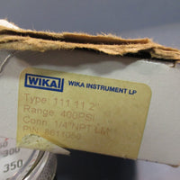 Wika Type 111.11 Pressure Gauge 2" Range 400PSI 1/4"NPT LM 8611050
