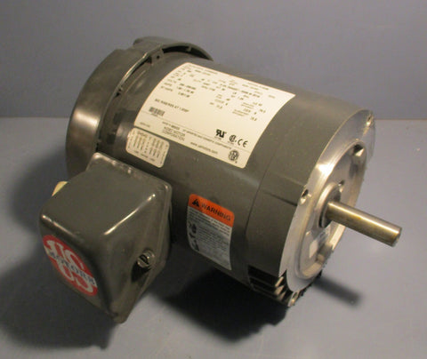 US Motors U12S2ACR AC Motor, #F046, 56C 3 PH, TEFC .50 HP, 1745 RPM, 60 Hz DES B