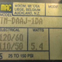 MAC Valves Inc. Solenoid Valve Model 82ABCCPATMDAAP1DA Vacuum to 150 PSI