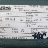 Dodge Quantis BF383CN56C Speed Reducer Ratio: 21.81:1  New