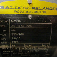 Coker PF150 Positive Displacement Pump w/ Baldor M3534 Motor 1/3HP 1725RPM