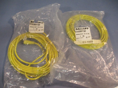 LOT OF (2) BALLUFF CABLE C21AE300VY150F 250V 4A