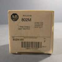 ALLEN BRADLEY 802MAX LIMIT SWITCH OP HEAD PRE WIRED LEVER TYPE SER F