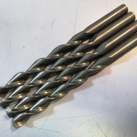 Lot of 4 PTD Precision Twist Drills 21/64" x 4 5/8", HS Steel, USA, 3 3/8"thread