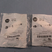 Lot of (2) Allen Bradley 871A-TS5-DM Series B Micro 5-Pin Plug Straight Male PG7