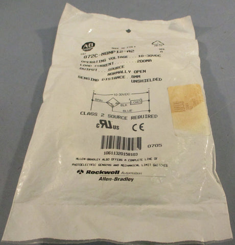 Allen Bradley 872C-N8NP12-A2 Ser A Photoelectric Sensor 10-30VDC 8mm Sensing Dis