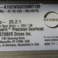 Stober K102WG0250MT10F Gear Reducer ServoFit Precision Gearhead 25.2:1 Ratio