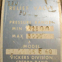 Vickers Pressure Relief Valve F3CG0640  min 2500 max 3000