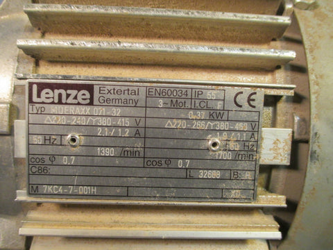LENZE Electric Motor 3 Phase MDERAXX 07132 7KC47001H EN60034